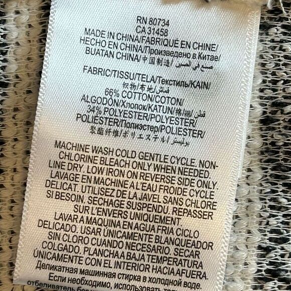 BCBG Generation women's open front cardigan sweater striped size small NWT black - Picture 4 of 6